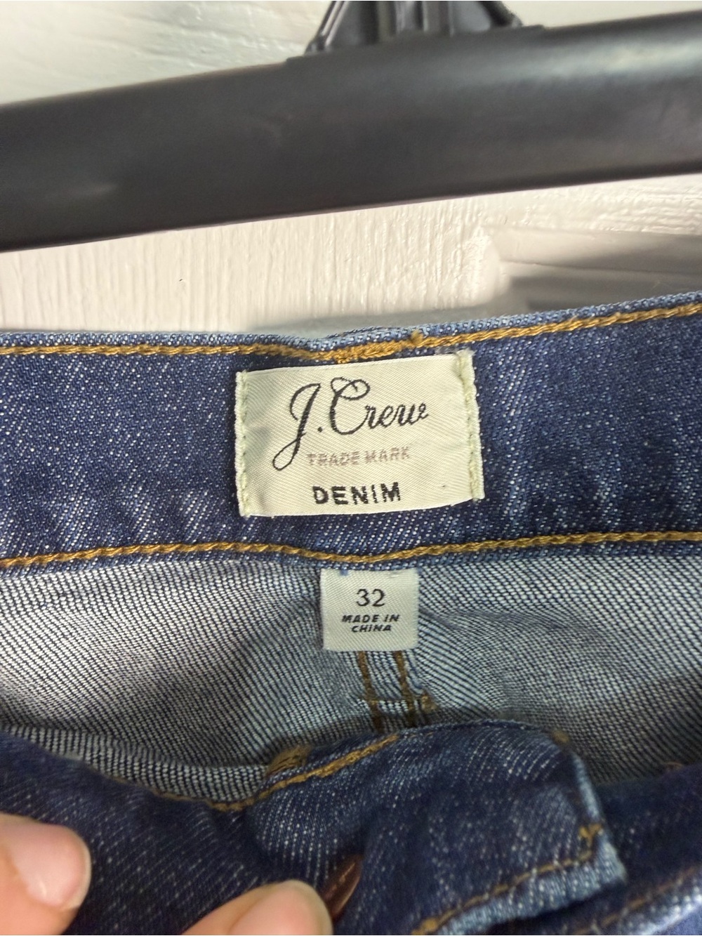 J. Crew Indigo Denim Mini Skirt with Frayed Hem - Picture 2 of 4